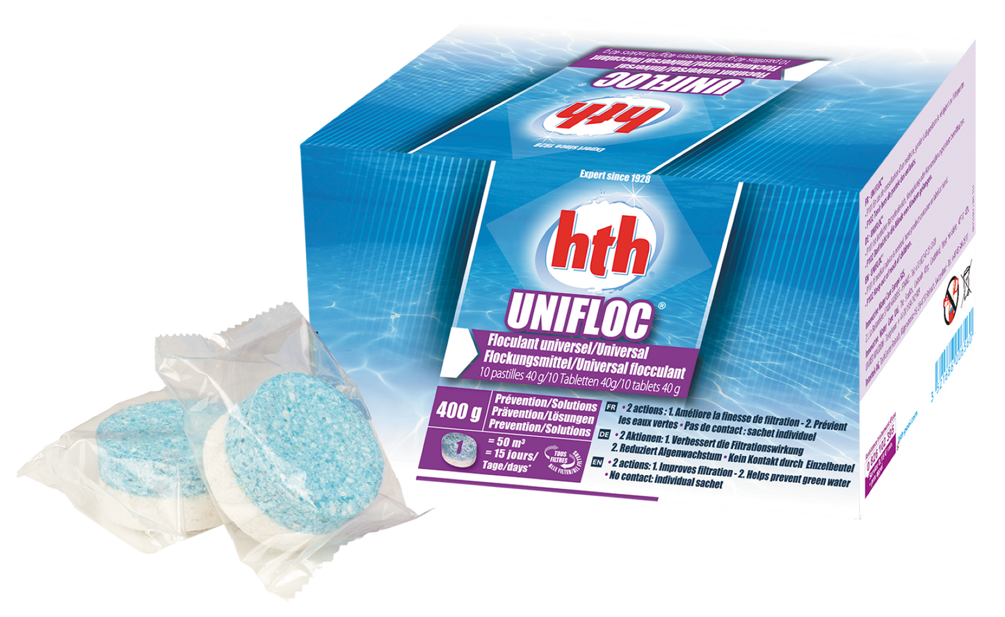 hth® UNIFLOC® 10 x 40g Tablette (400g)