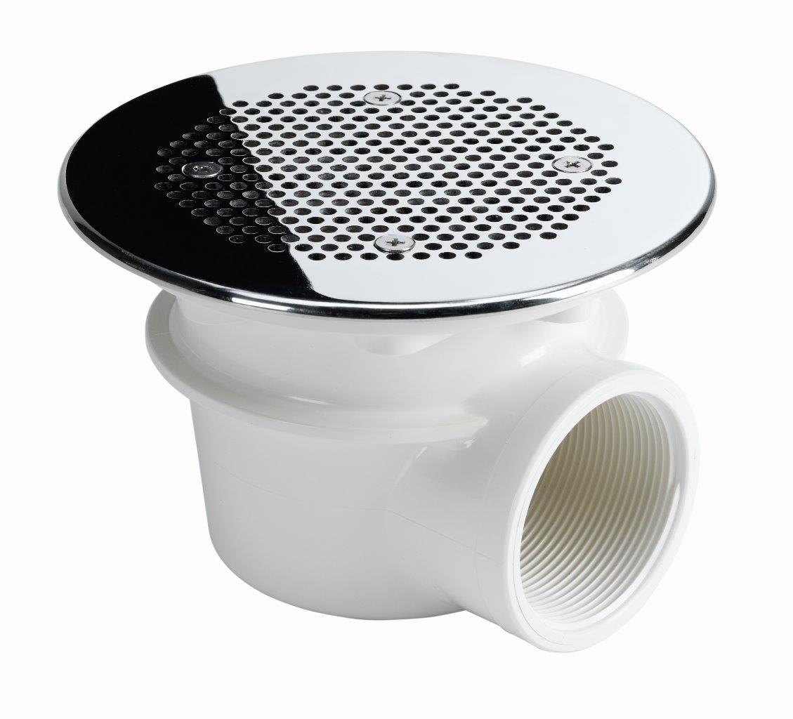 Bodenabsaugung VAMILA Edelstahl, Anschluss 2" mit Messingeinsätzen