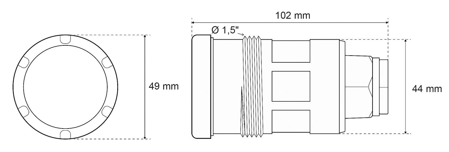 MINI Licht RAL7004 9LED RGB, 8,2W Für Folie Ohne Einlaufdüse